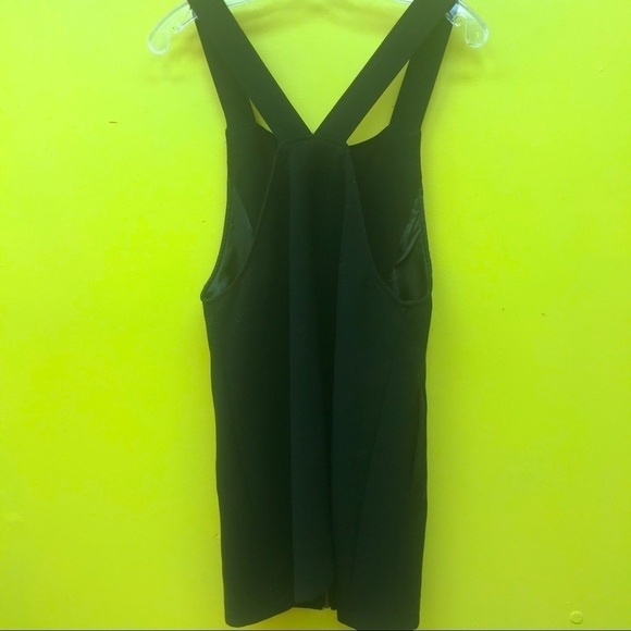 Forever 21 Full Zip Front Black Mini Dress jumper small women’s - Picture 3 of 6